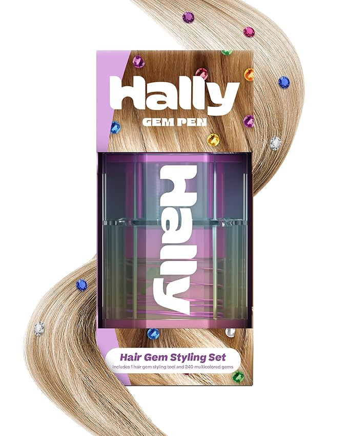 Hally Hair Gems Pen Applicator - Includes Hair Styling Tool with 240 Multicolored Adhesive Gem St... | Amazon (US)