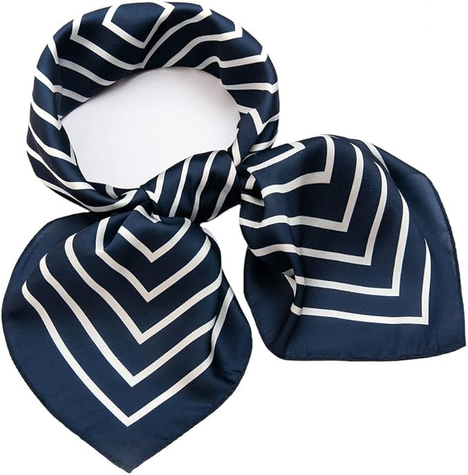 NaSoPerfect 27 inch Silk Feeling Scarf Square Satin Head Scarf Fashion Neck Scarfs for Women | Amazon (US)