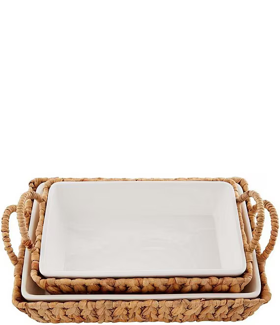 Mud Pie Hyacinth Basket Baker Set | Dillard's | Dillard's