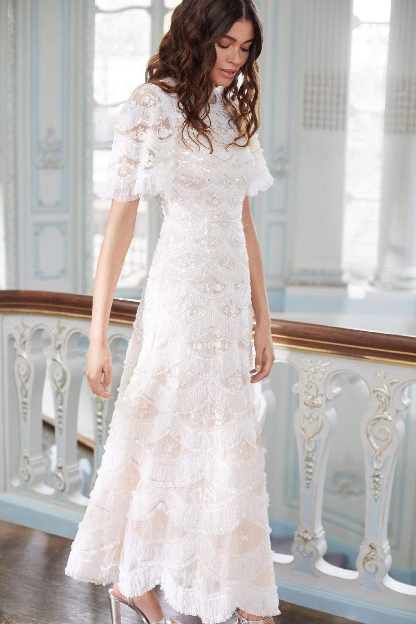 Glamorous dress for the bride with great style! Perfect for bridal showers, engagement photos, elopement, and rehearsal dinner! 

#LTKwedding