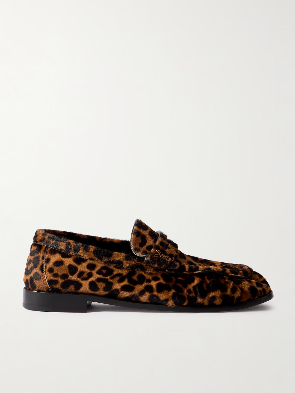 SAINT LAURENT - Le Loafer Leopard-print Calf Hair Loafers - Animal Print | NET-A-PORTER (US)