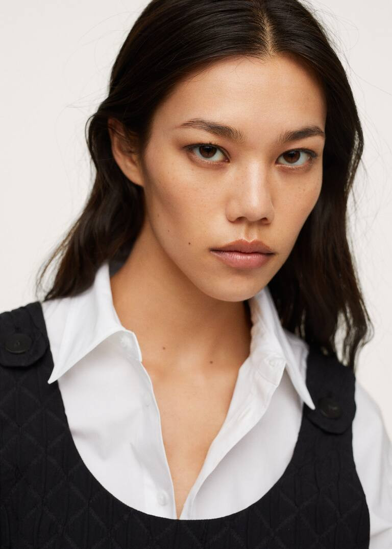 Buttoned crop top | MANGO (US)