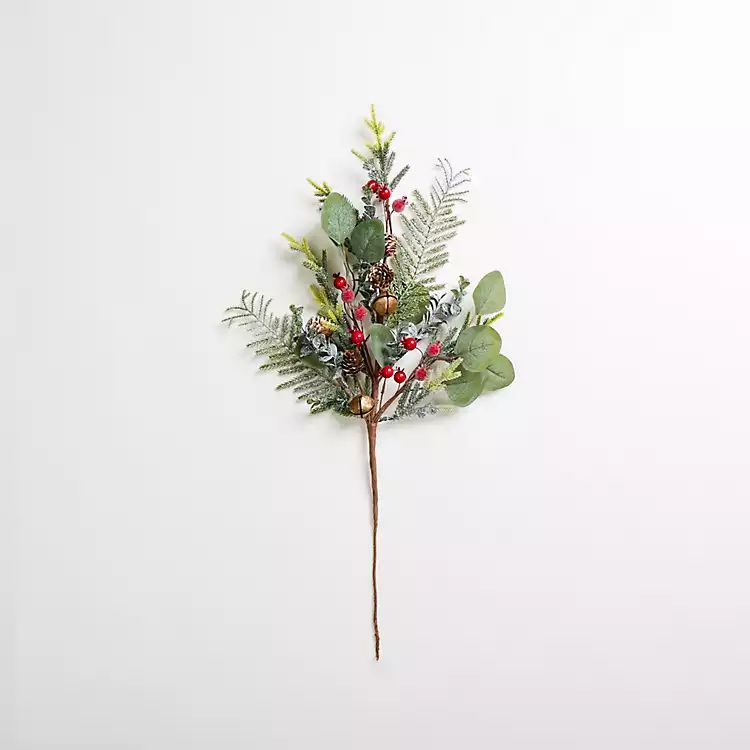 Red Berry and Eucalyptus Stem with Bells | Kirkland's Home