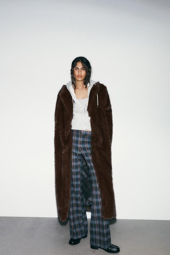 EXTRA LONG FAUX FUR COAT | Zara US
