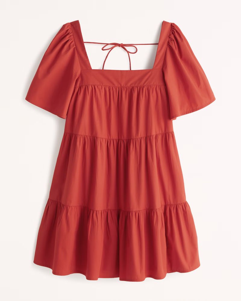 Angel Sleeve Trapeze Mini Dress | Abercrombie & Fitch (US)