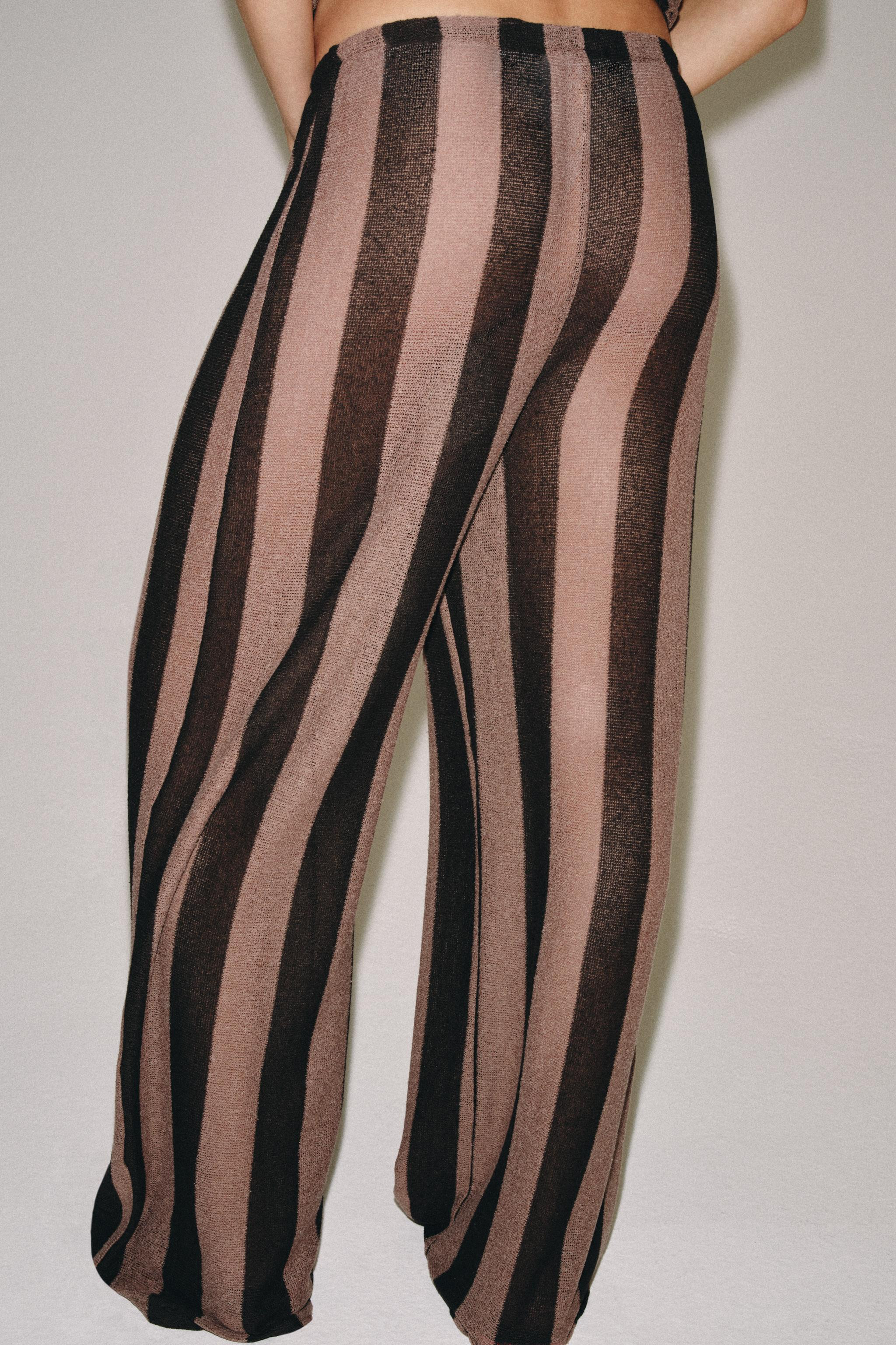 STRIPED RUSTIC PANTS | Zara US