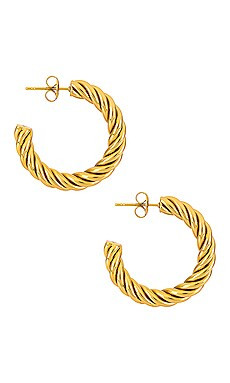 Ellie Vail Cordelia Twist Hoop Earring in Gold from Revolve.com | Revolve Clothing (Global)