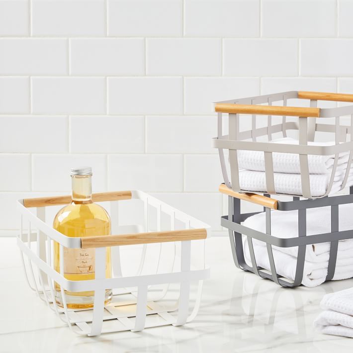 Yamazaki Dual Handle Storage Basket | West Elm (US)