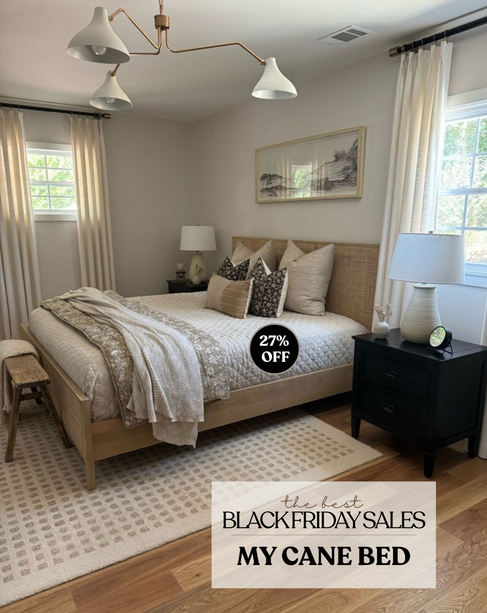 Black Friday sales! Cozy bedroom decor, bedding, bedroom rug, nightstands, home decor on sale, cane bed 

#LTKSaleAlert #LTKHome #LTKCyberWeek
