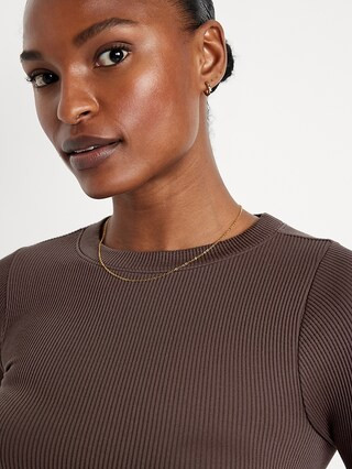 Exhale Seamless Fitted Rib T-Shirt | Old Navy (US)