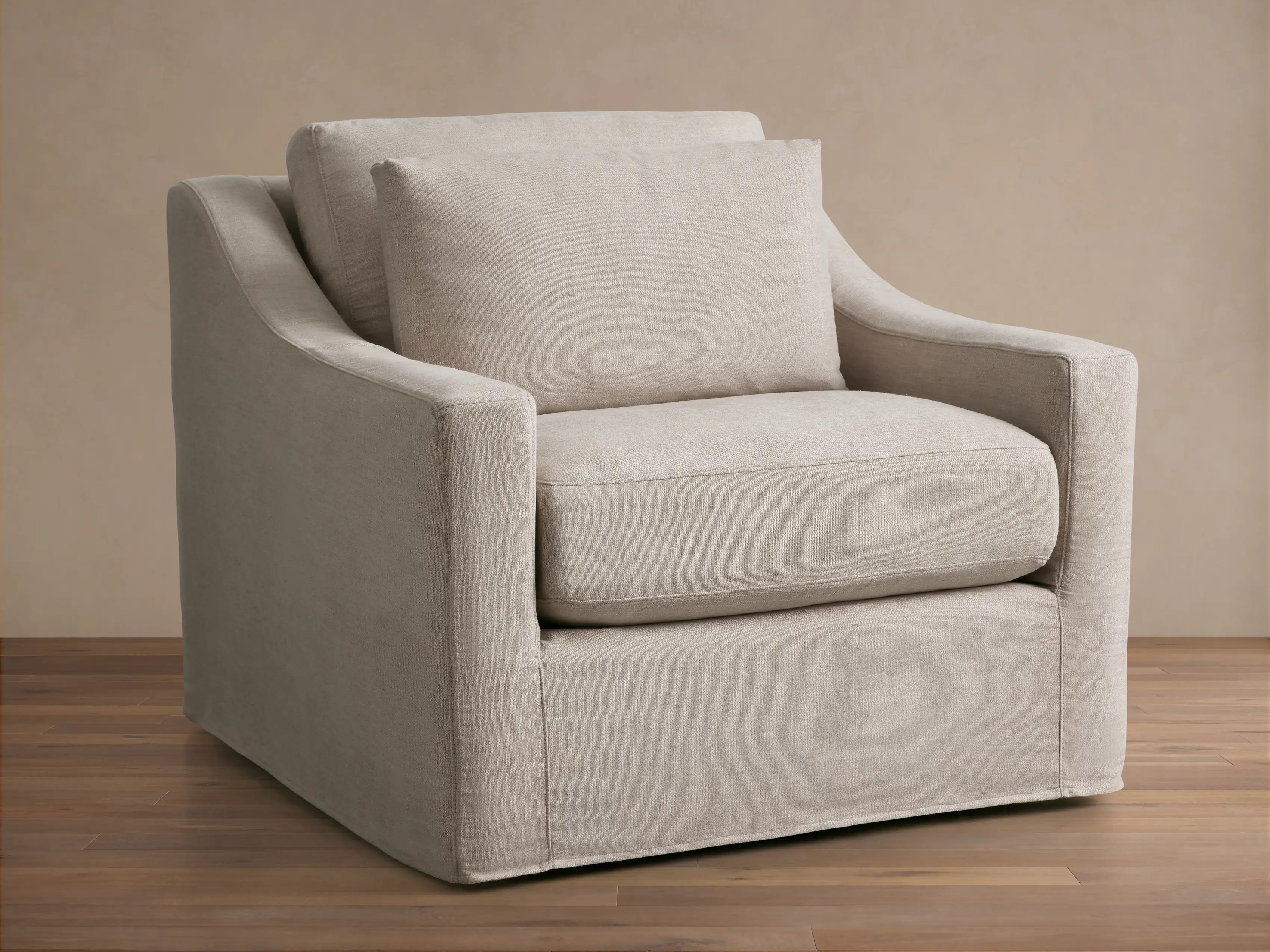 Ashby Slipcovered Swivel Chair | Arhaus