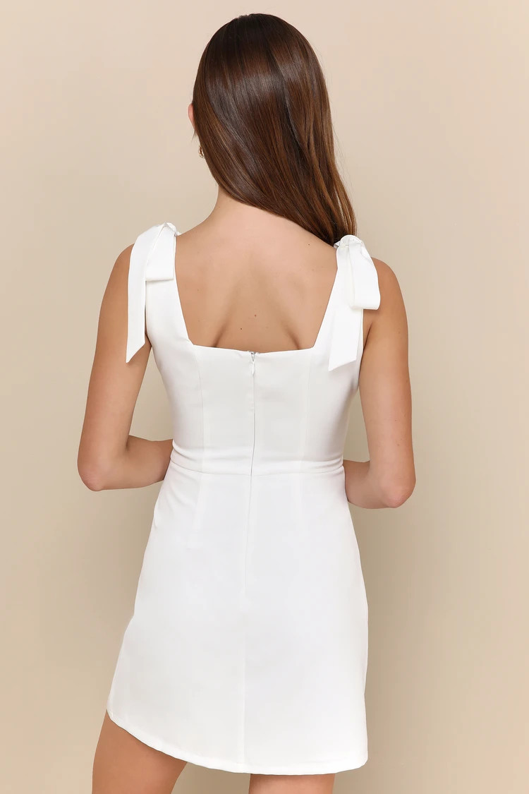 Your Sweetie White Tie-Strap Mini Dress | Lulus