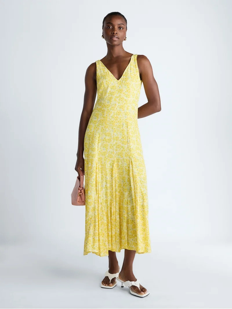 Scoop Women's and Women's Plus Maxi Godet Dress, Sizes 0-26W | Walmart (US)