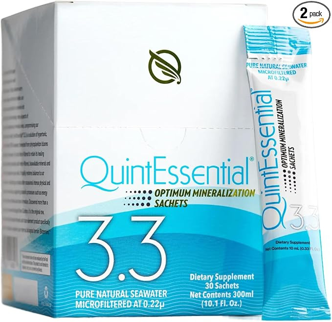 Quicksilver Scientific Quintessential 3.3 Sachets - Hypertonic Solution - Filtered Sea Water Hydr... | Amazon (US)