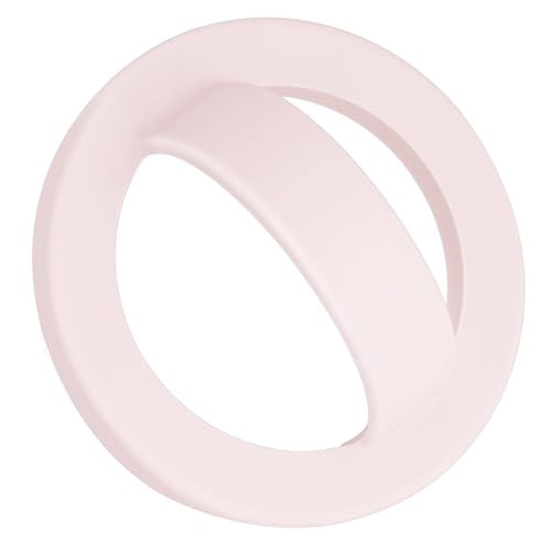 Magnetic Silicone Ring Grip Phone Holder, Rotating Finger Loop Ring Grip Holder, Soft and Portable, Strong Magnetic Attraction, Compatible with Magsafe Phone Case (Light Pink) | Amazon (US)