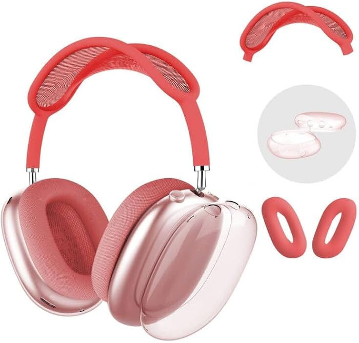 Compatible with Apple AirPods Max Case,Clear Soft TPU Anti-Scratch,Ear Pad Case Cover/Ear Cups Co... | Amazon (US)