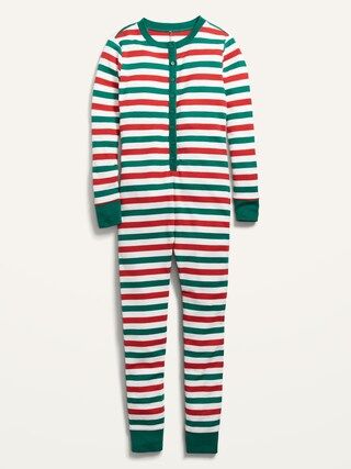 Gender-Neutral Snug-Fit Matching Striped One-Piece Pajamas for Kids | Old Navy (US)