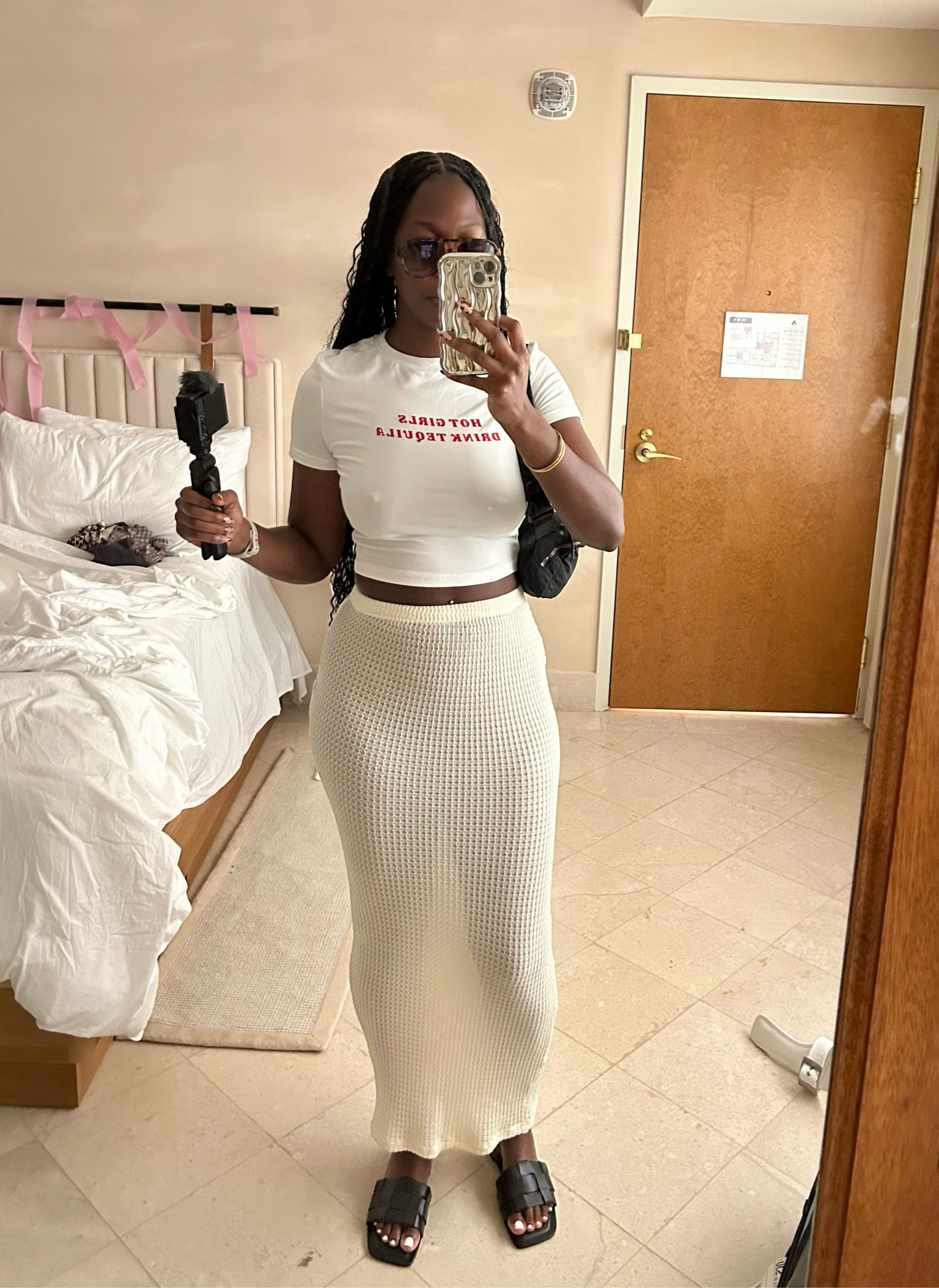 Supposedly hot girls drink Tequilla🤷🏾‍♀️👀lol! A cute little vacation crop top and skirt I got for my Puerto Rico/birthday  trip. 

#LTKTravel #LTKSeasonal #LTKSwim