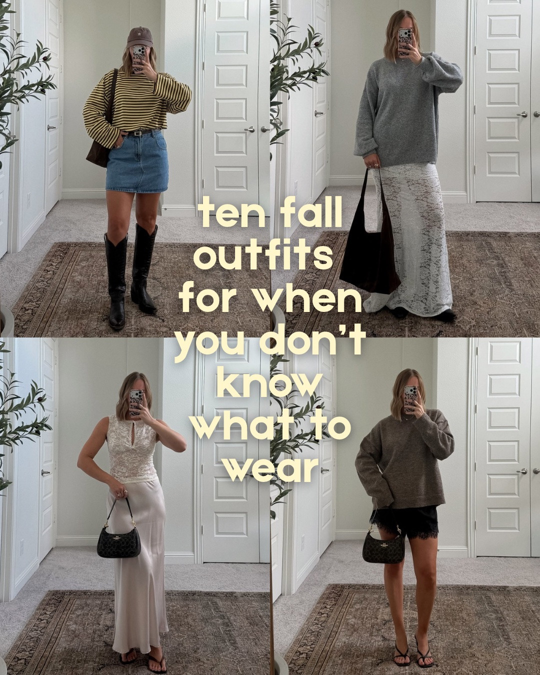 10 easy fall outfit ideas 🫶🏼🍂


#fallfashion #fall #falloutfits #size6outfits #outfitideas