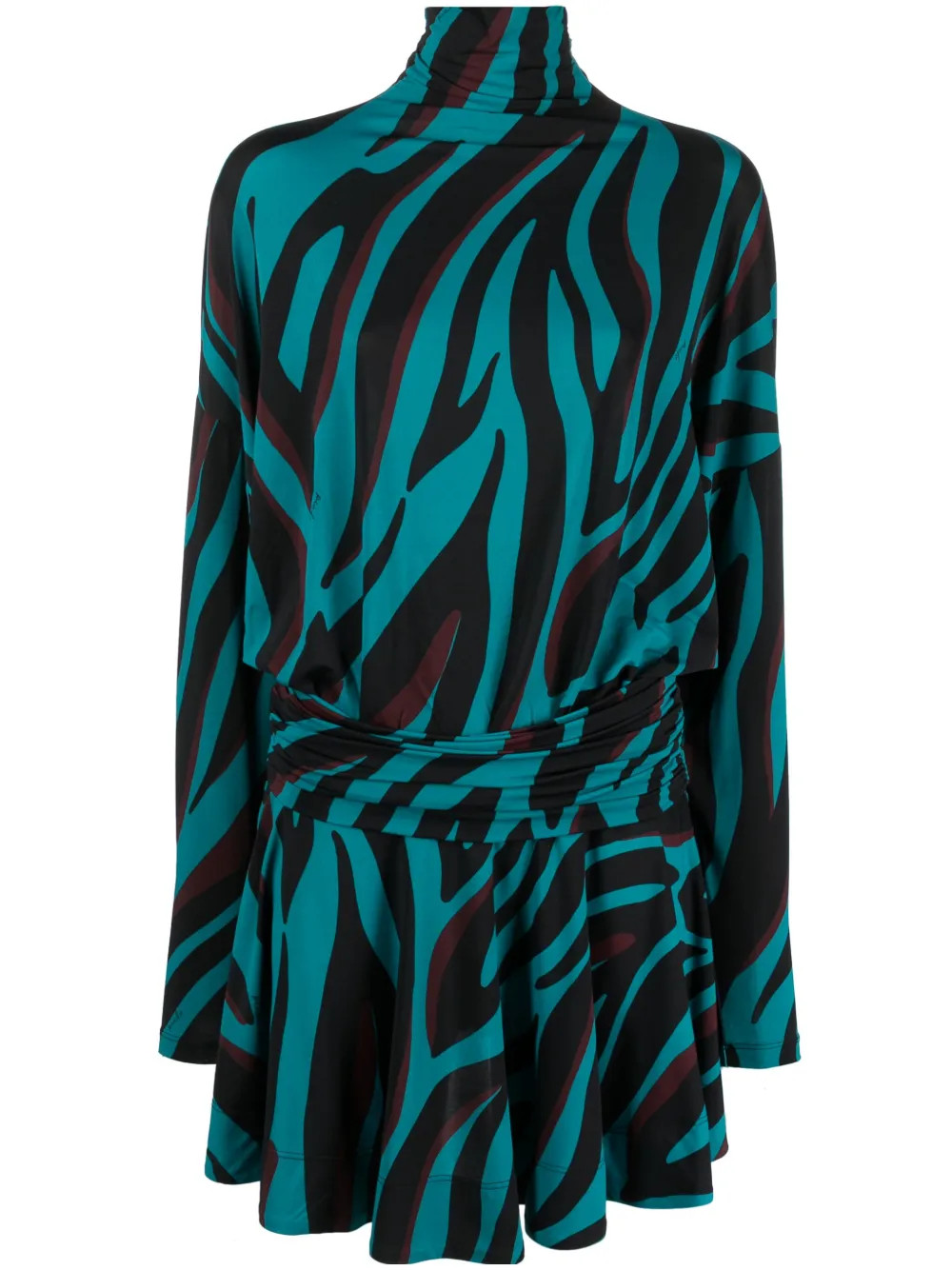 zebra-print belted minidress | Farfetch Global