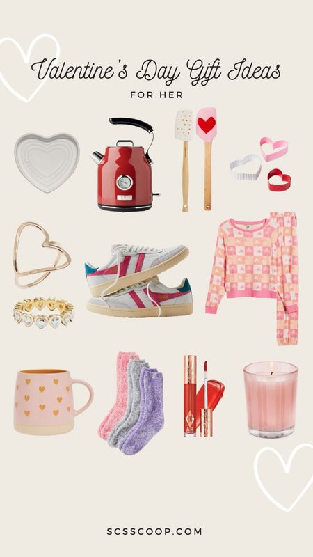 Valentines Day Gifts for her -
Heart trinket, electric kettle, pink & white sneakers, heart shaped ring, pink heart pajamas, pink mug, nest candle

Gift ideas for ladies this V-Day, vday gifts

#LTKMostLoved #LTKSeasonal #LTKfindsunder100