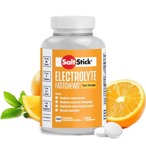 SaltStick Electrolyte FastChews - Orange Chewable Electrolyte Tablets - Salt Tablets for Runners, Electrolyte Chews for Hydration - 120 Count | Amazon (US)