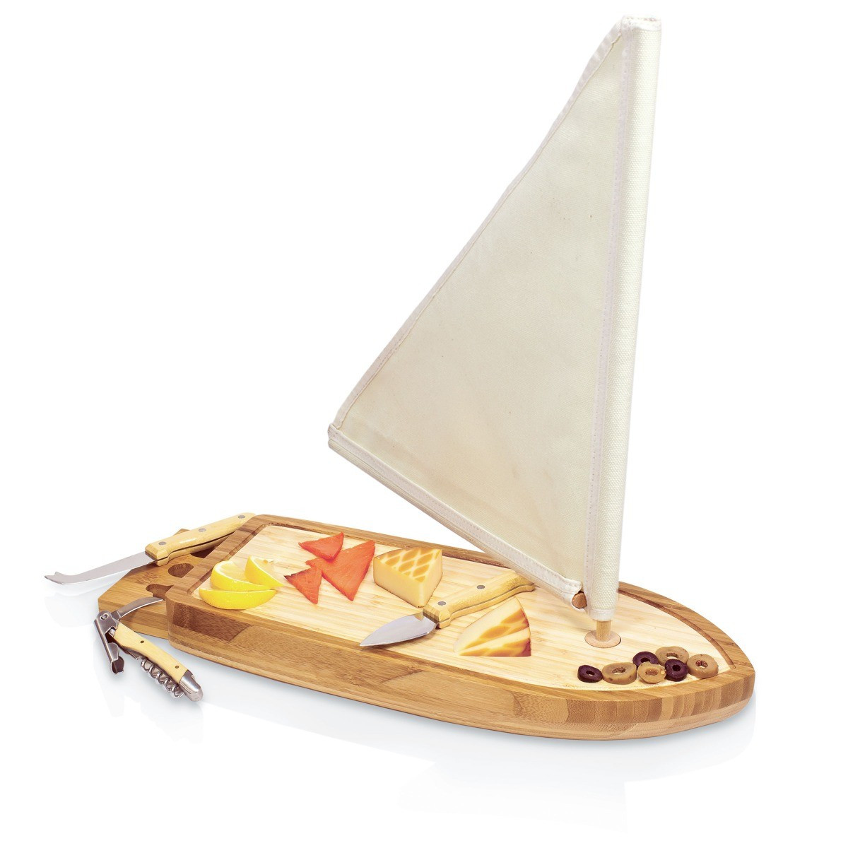 Nantucket Sailboat Bamboo Cheeseboard Set - OUT OF STOCK | The Well Appointed House