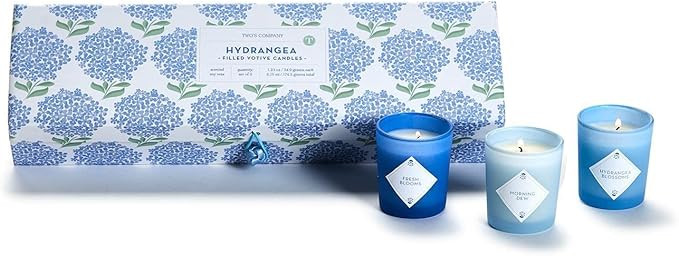 Two's Company Hydrangea Set of 5 Votive Candles in Gift Box in 3 Scents | Amazon (US)