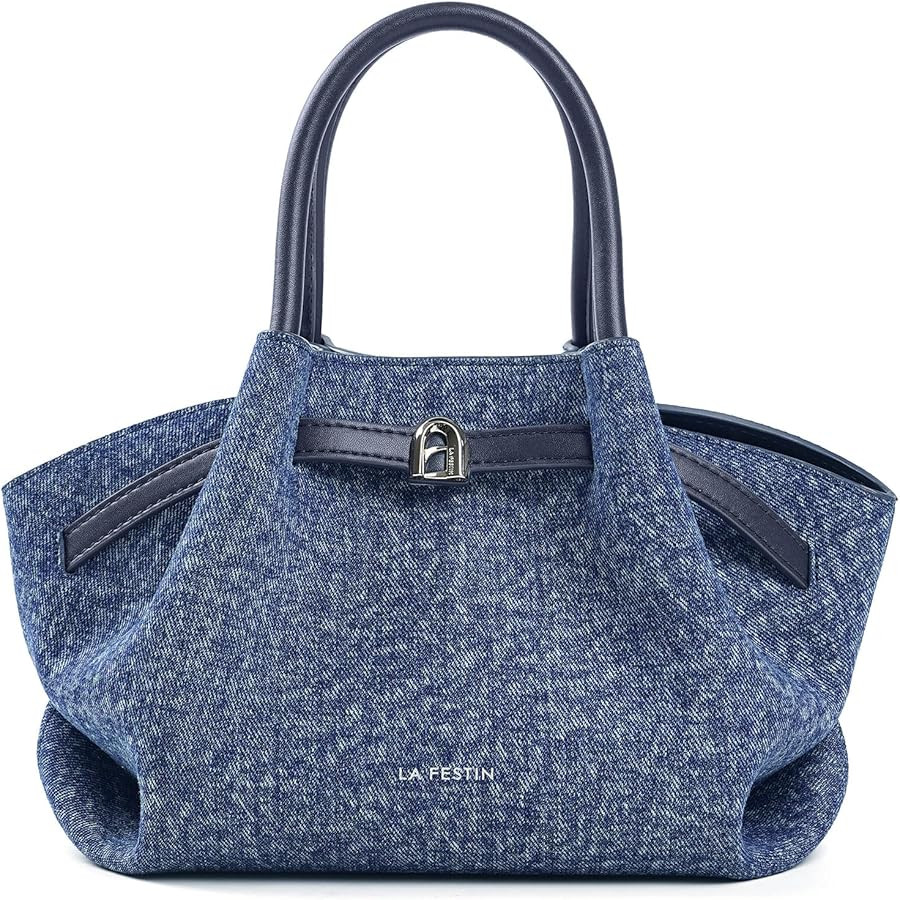 LA FESTIN Genuine Leather Handbags for Women, Small Satchel Purse - Mini Tote Clutch, Easy to Car... | Amazon (US)