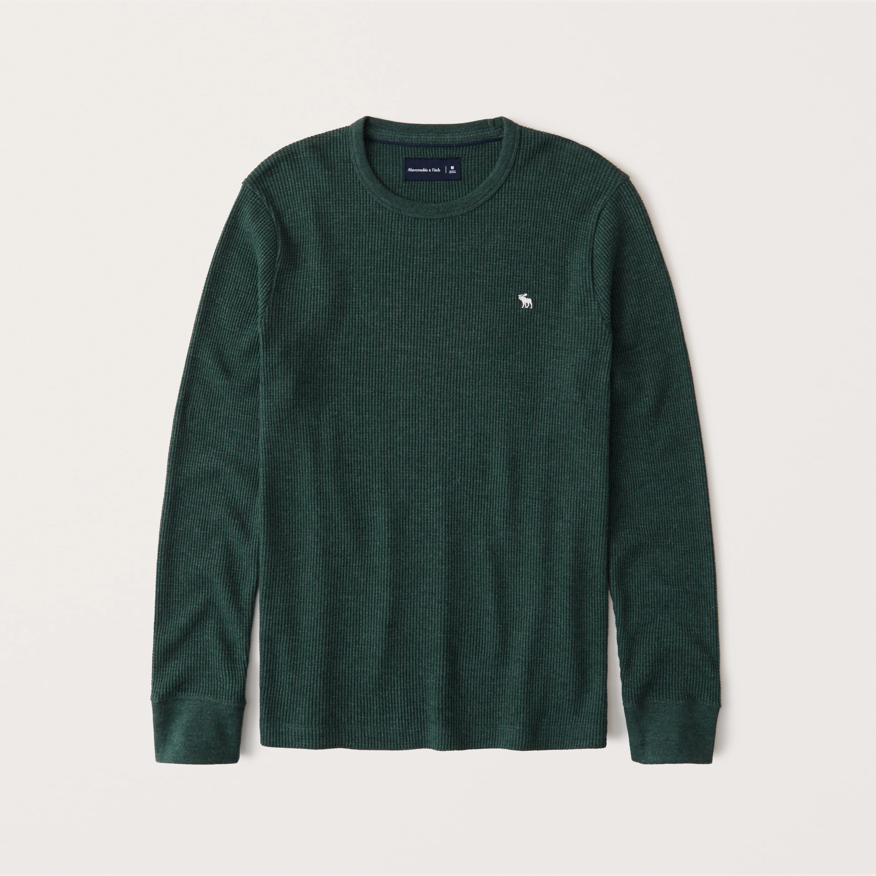 Long-Sleeve Icon Waffle Crew Tee | Abercrombie & Fitch (US)