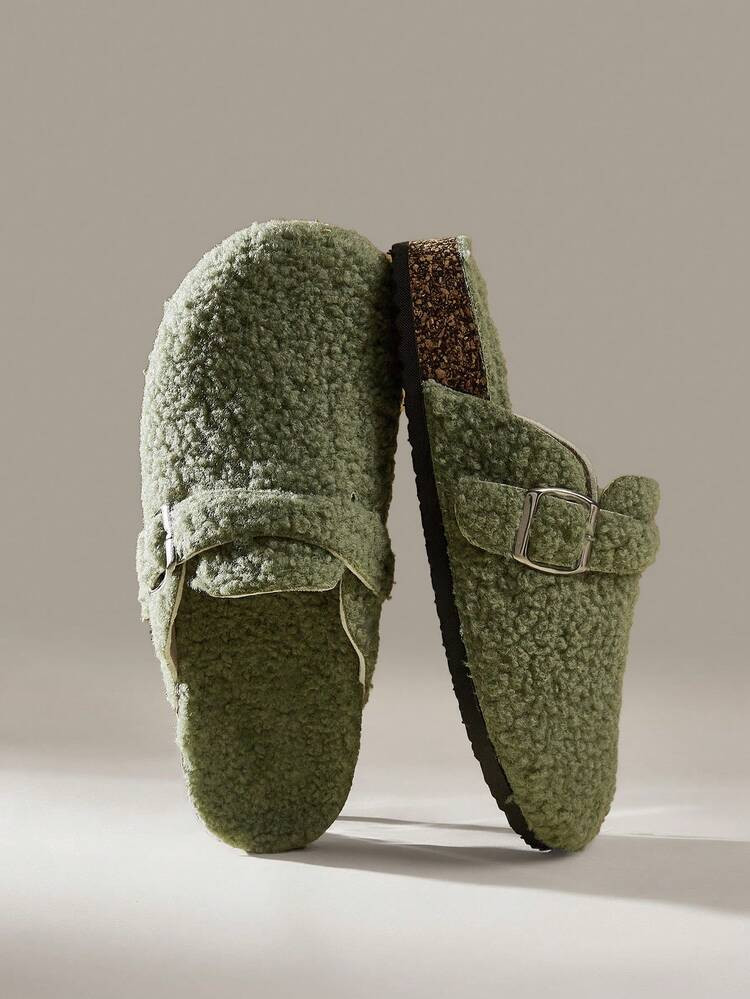 Solecia Women's Round Toe Fluffy Slippers School Supplies Back To School Spring Shoes Spring Break Easter For Christmas | SHEIN