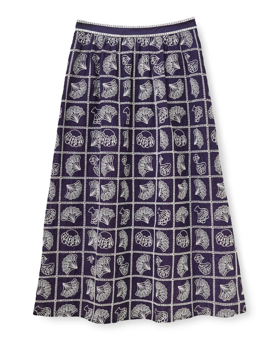 SU26 Celine Midi Skirt-Midnight Blue | Cartolina