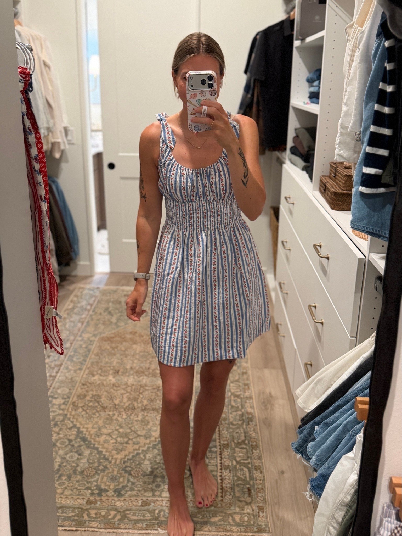 This Walmart dress is adorable! Also available in red gingham. Wearing a S. ￼

#LTKTall #LTKootd #LTKSeasonal
