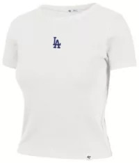 '47 Women's Los Angeles Dodgers White Logo Baby T-Shirt | DICK'S Sporting Goods