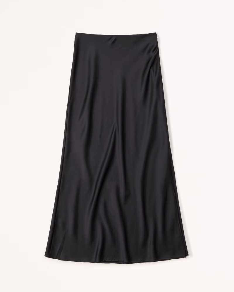 Women's Elevated Satin Maxi Skirt | Women's Bottoms | Abercrombie.com | Abercrombie & Fitch (US)