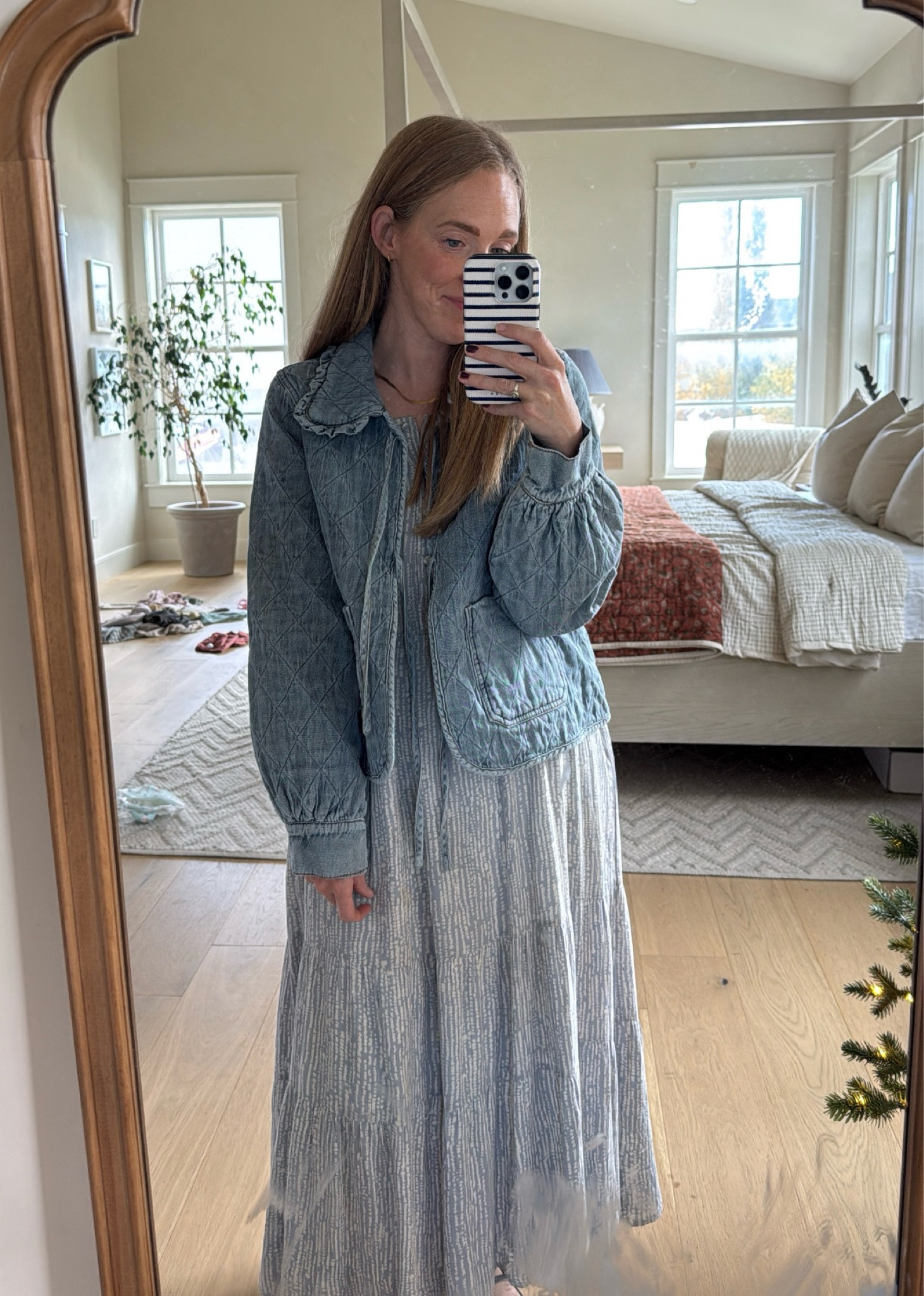 Adorable denim quilted jacket 🤍

#LTKHome #LTKGiftGuide