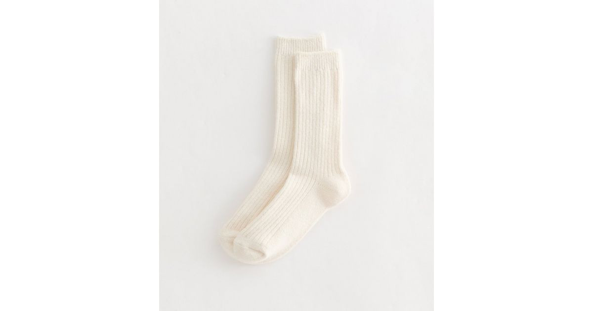 Cream Ribbed Lounge Socks New Look | New Look (UK)