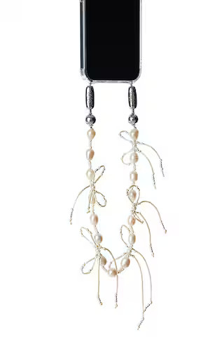 Pearl + Bow Wristlet | FWRD 