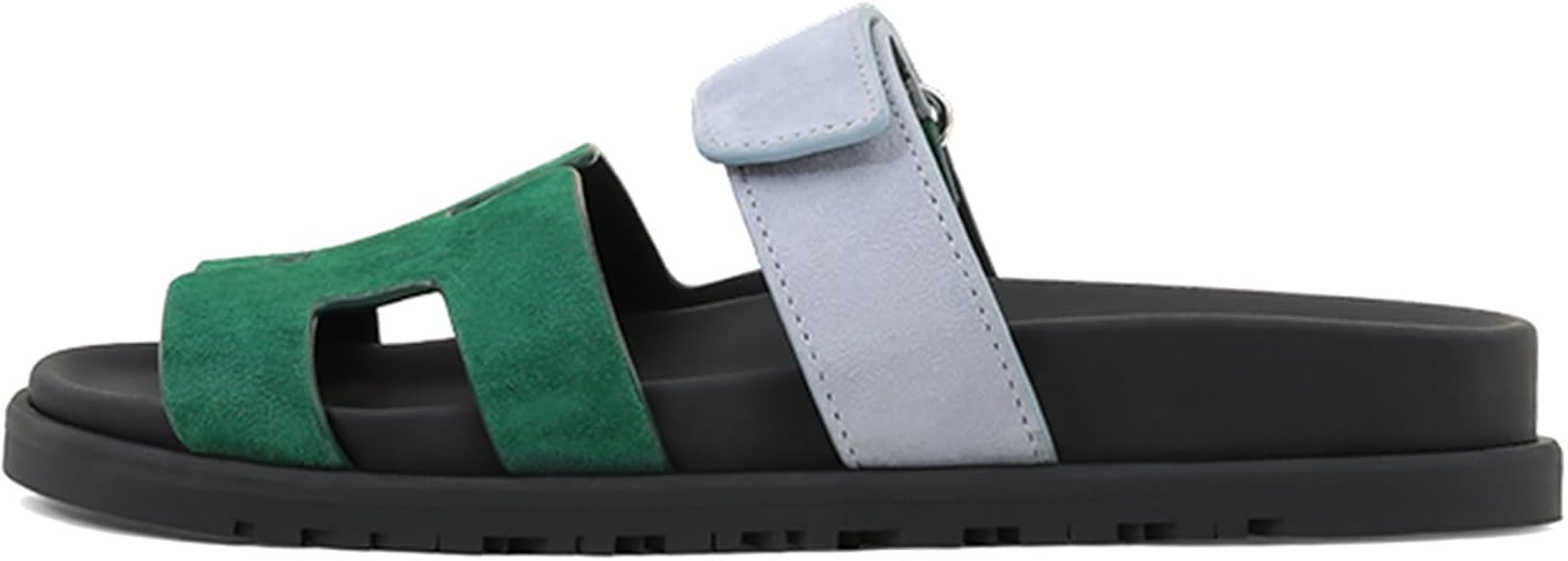 Womens Flat Sandals for Womens 2025 Summer Cute Leather Slippers Comfortable Non Slip ladies Plat... | Amazon (US)