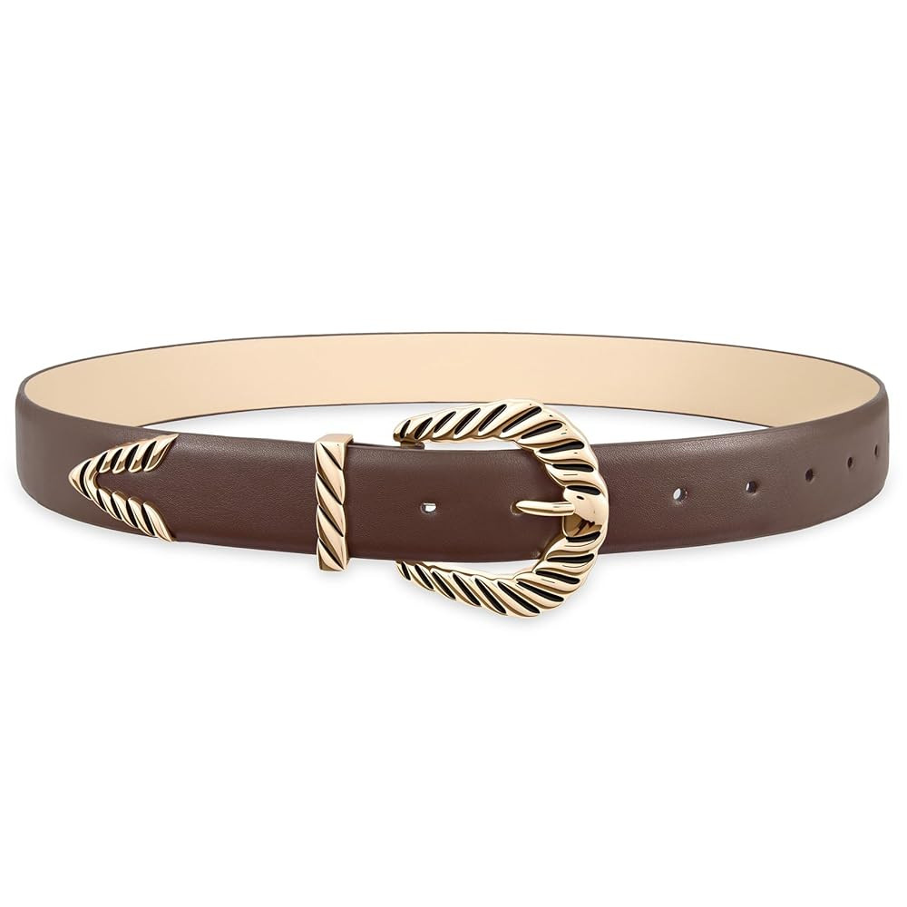 XZQTIVE Western Belt for Women, Cowgirl Country Leather Belt, Vintage Modern Rodeo Belt for Jeans... | Amazon (US)