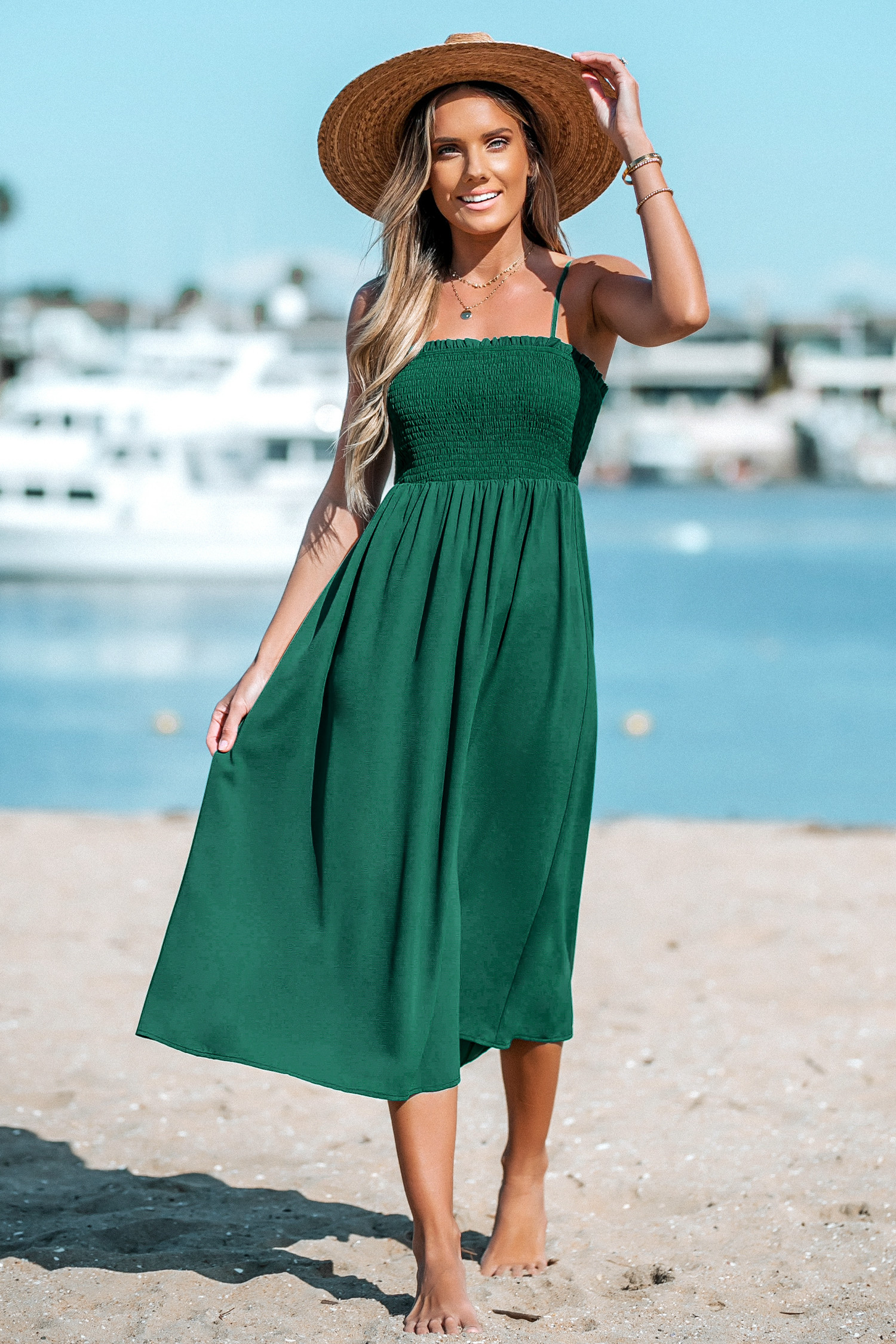 Leona Smocked Cami Dress | Cupshe US