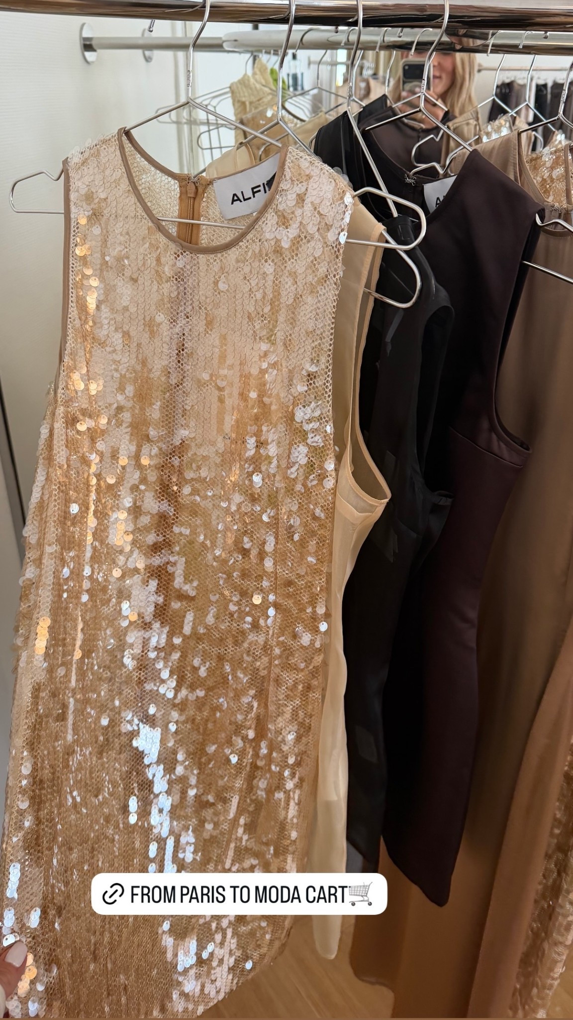 from paris to moda cart 🛒 love this little sequin dress