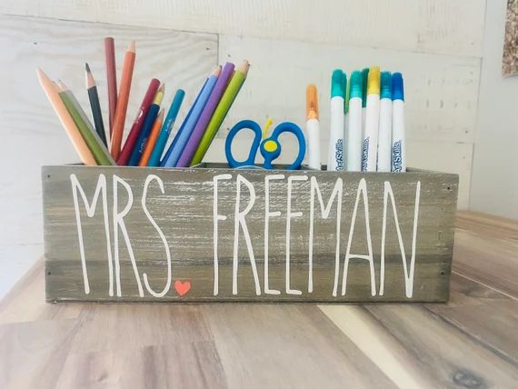 Personalized Pencil Holder  Holiday Teacher Gift  Classroom - Etsy | Etsy (US)