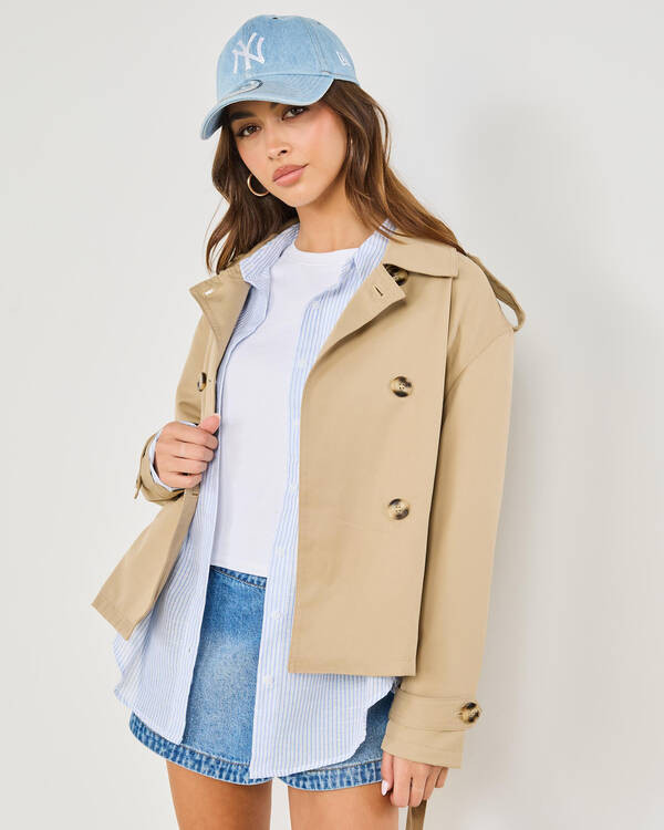 Gadget Cropped Trench Coat | City Beach (US)