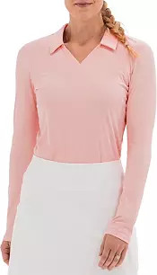 Foray Golf Women's V-Neck Ribbed Long Sleeve Golf Polo | Golf Galaxy | Golf Galaxy