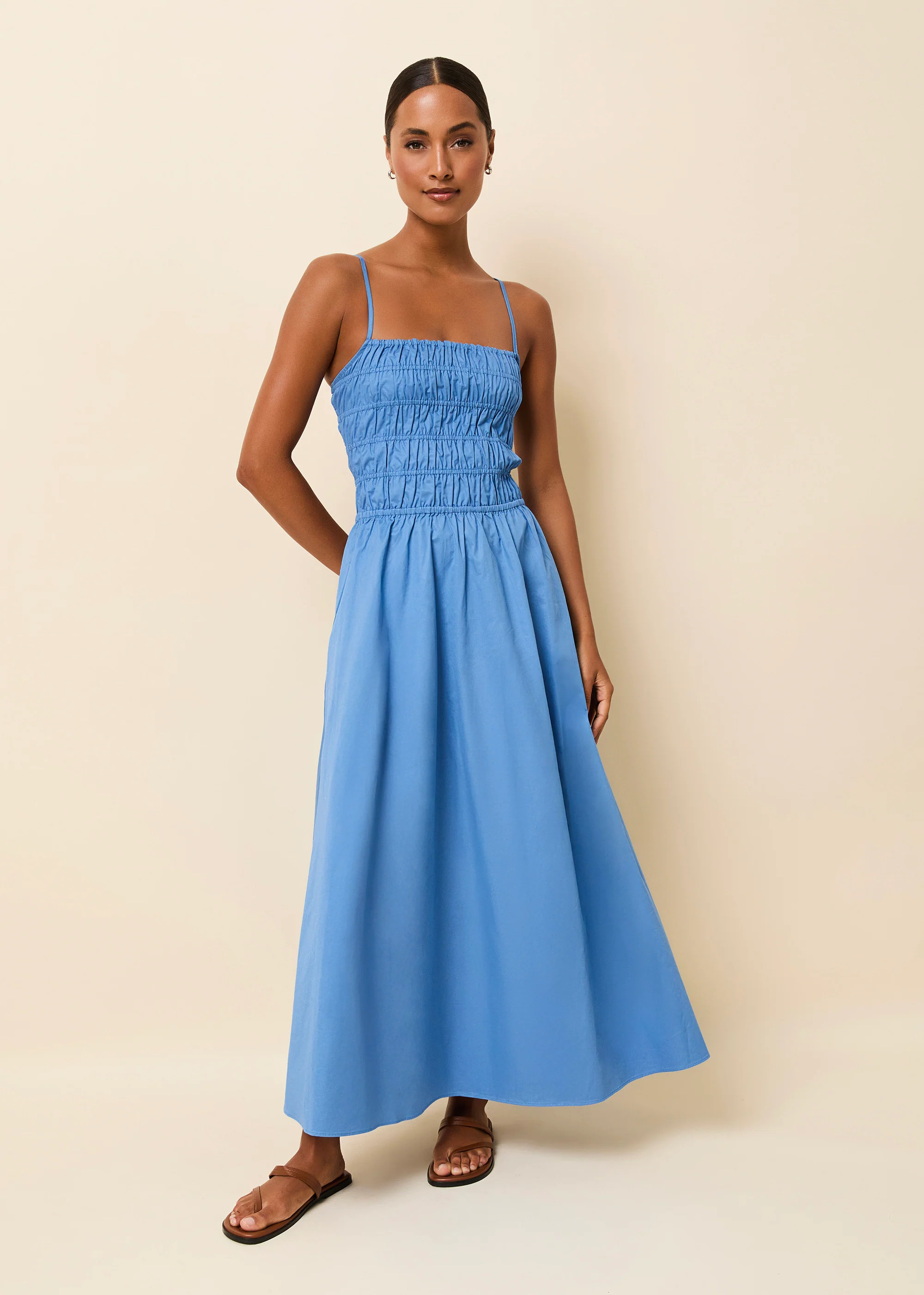 The Delta Midi Dress in Marina Blue | Solid & Striped