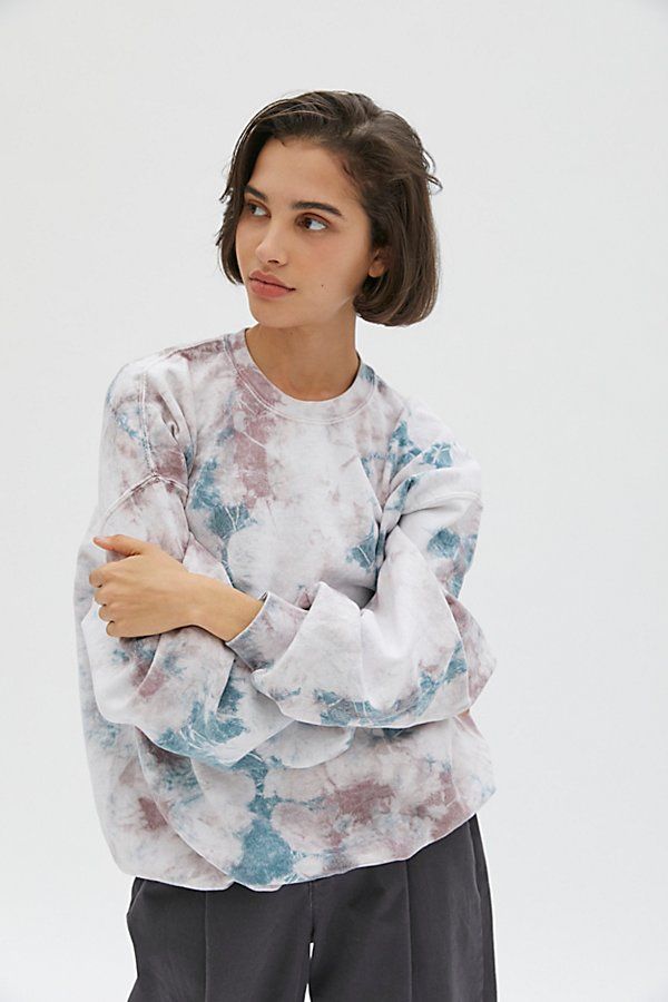 Urban Renewal Recycled Tie-Dye Crew Neck Sweatshirt - Purple at Urban Outfitters | Urban Outfitters (US and RoW)