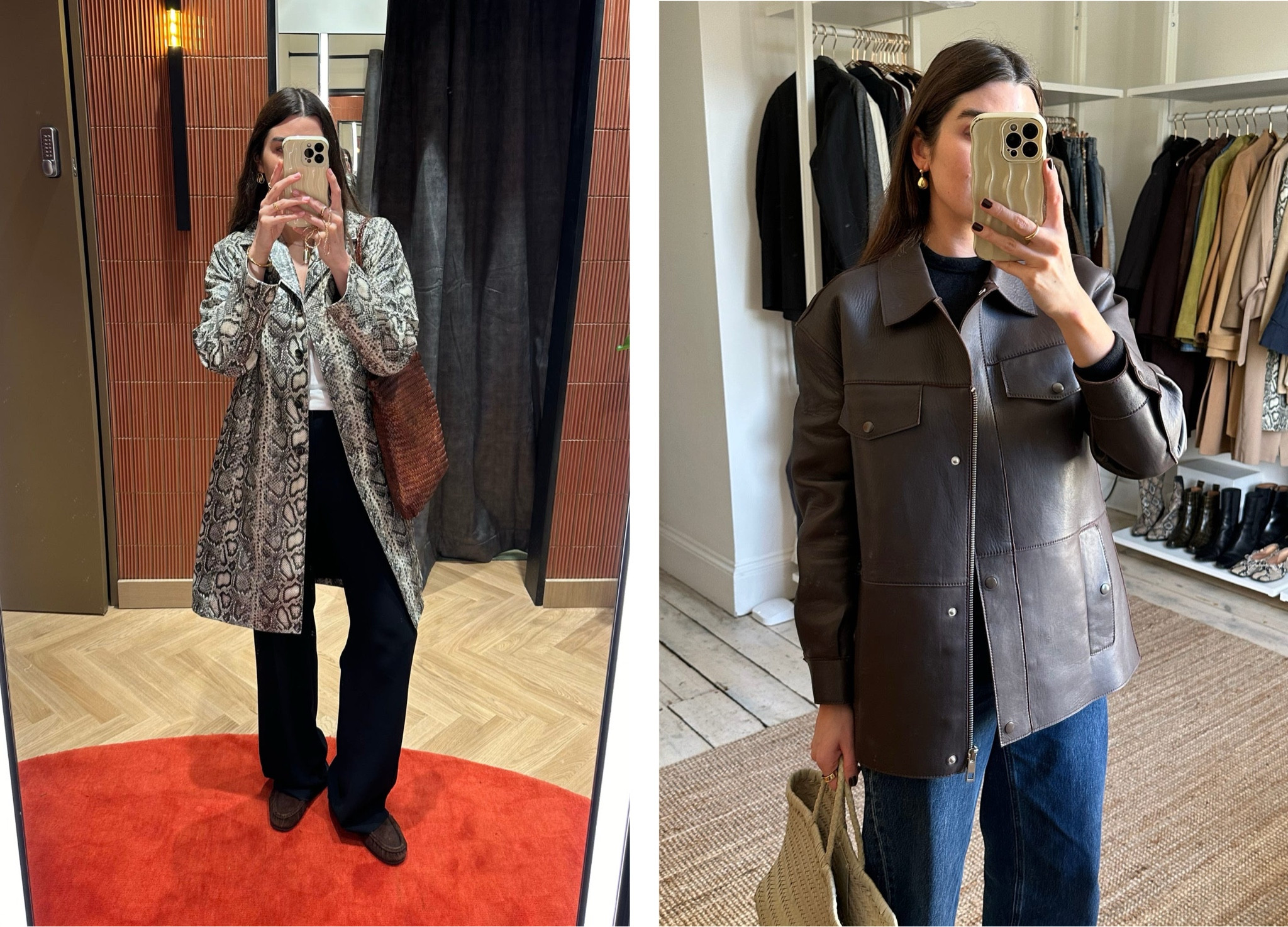 My favourite Whistles jackets - now 20% in the sale. I wear a 12 in the snake print and a S in the bonded leather jacket. 

#LTKstyletip #LTKautumn #LTKCyberWeek