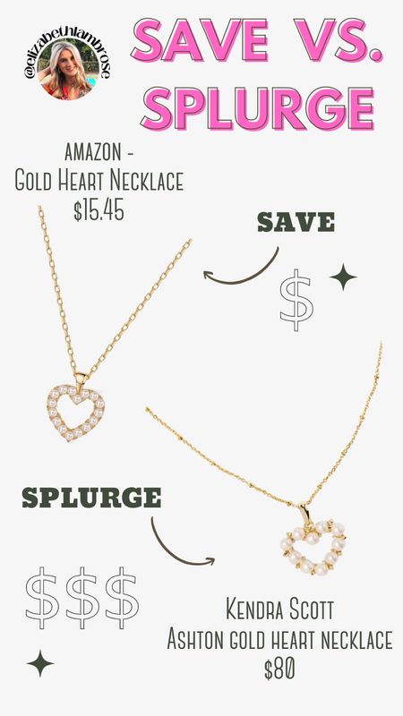 kendra scott released a new necklace and I knew I had seen it before! I found this amazon necklace a few days ago and thought it was the cutest ever!! 
you can save around $60 when you buy from amazon!! 
or splurge on kendra! your pick!!

necklace / heart / pearls / valentines / love / heart necklace / save / splurge / amazon / kendra scott

#LTKstyletip #LTKsalealert #LTKfindsunder50