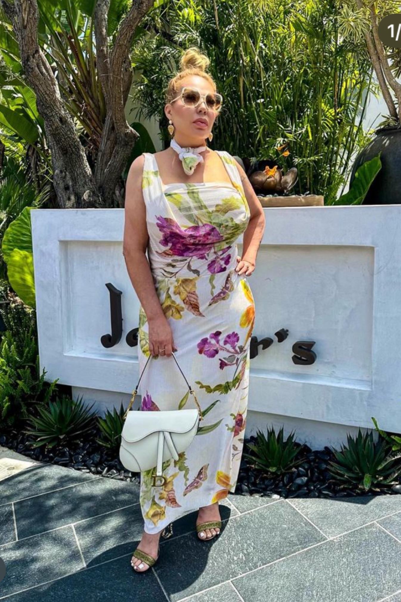 cream floral print plisse cowl plunge maxi dress Deep Plunge Cowl Neck Maxi Dress In White Floral Print Mesh | EGO US